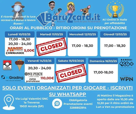 Settimana dal 10/03/2025 al 16/03/2025