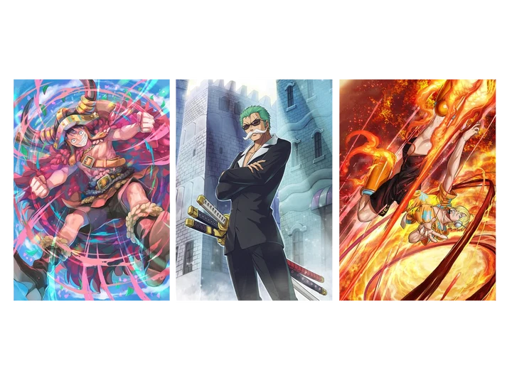 One Piece Card Game V Jump Trio Set Luffy Zoro Sanji 3 Carte Promo – JAP