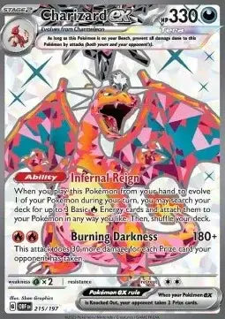Charizard ex 215/197 Ossidiana Infuocata ENG
