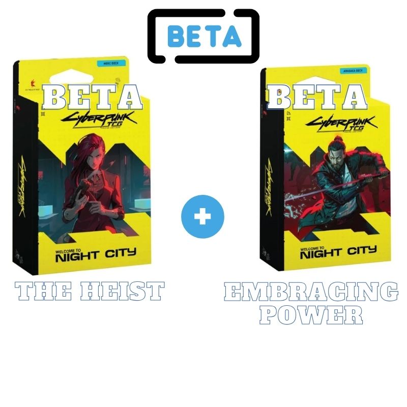 Cyberpunk TCG Beta Starter Deck Bundle The Heist + Embracing Power – ENG