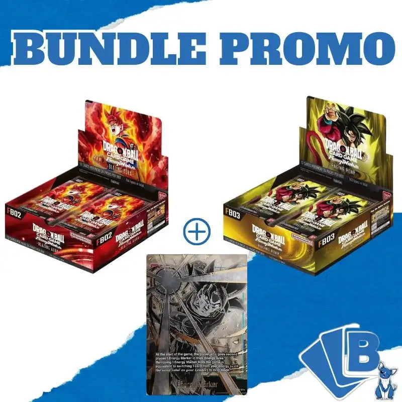 Dragon Ball Fusion World Bundle FB02 + FB03 + Goku Marker Card Case ENG