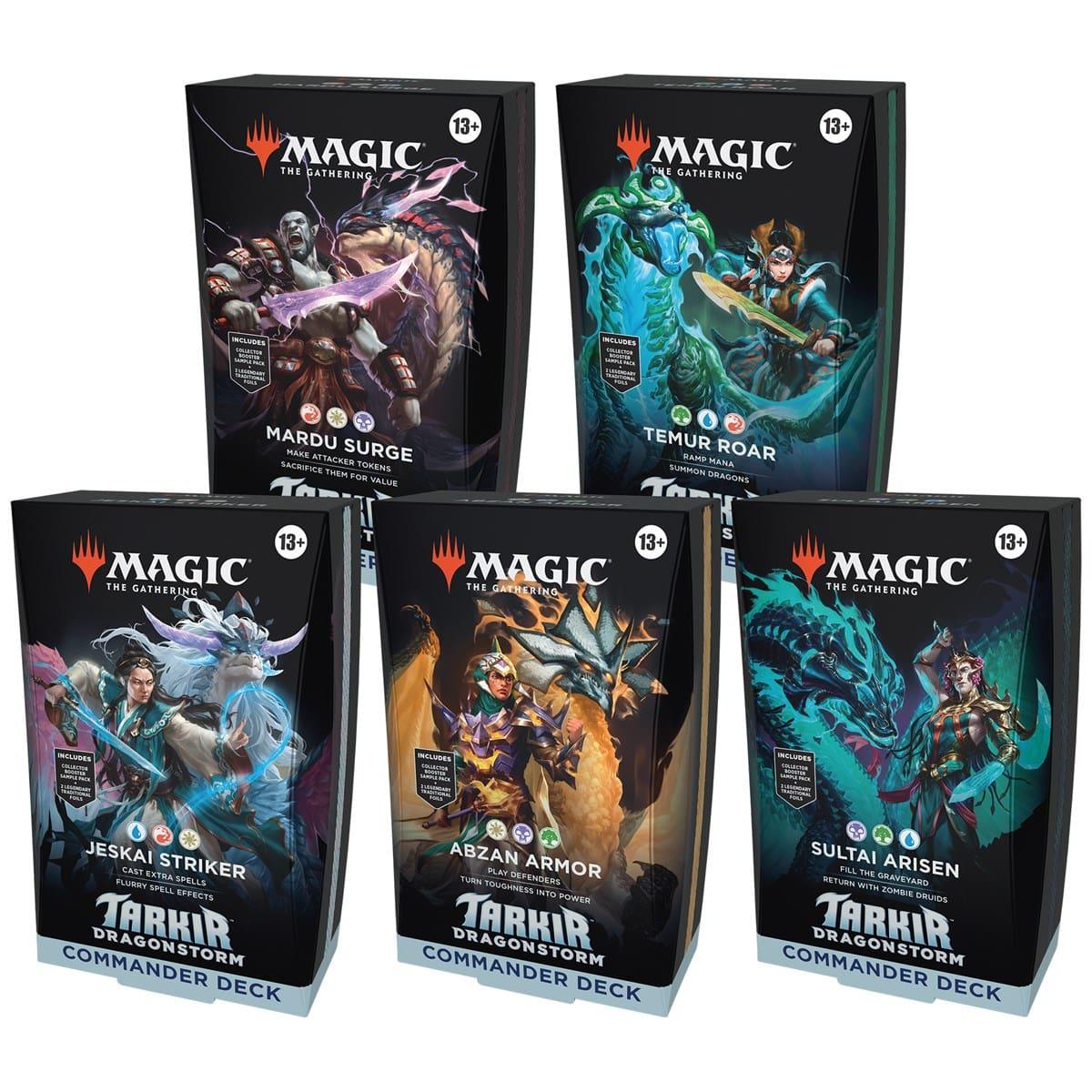 Magic Tarkir Dragonstorm Commander Mazzi - Set 5 Decks ITA