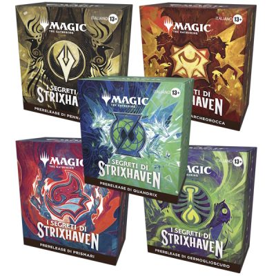 Magic Secrets of Strixhaven Prerelease Bundle 5 Pezzi Kit ITA Wizard of the Coast