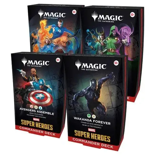 Magic Marvel Super Heroes Commander Decks Display (4 mazzi) - ENG