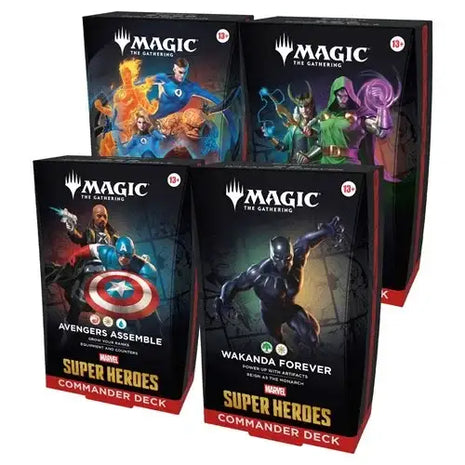 Magic Marvel Super Heroes Commander Decks Display (4 mazzi) - ENG