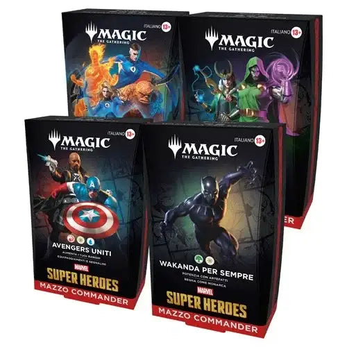 Magic Marvel Super Heroes Commander Decks Display (4 mazzi) - ITA