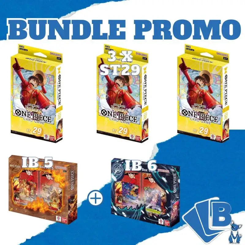 One Piece Bundle Illustration Box IB05 + IB06 + 3x Starter ENG