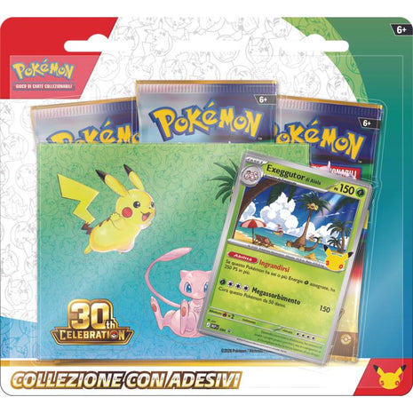 Pokémon 30° Anniversario – Coppia Collezioni con Adesivi (IT)