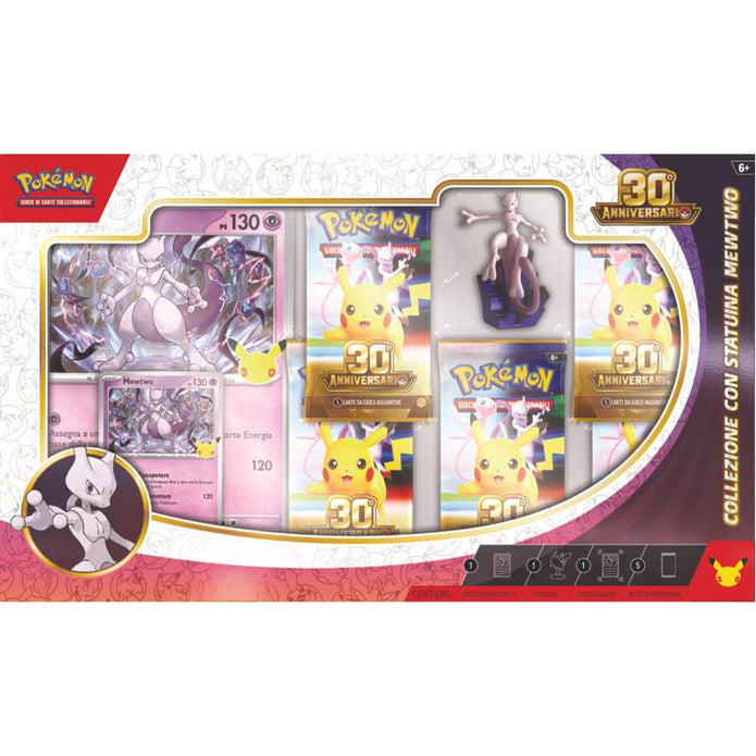 Pokémon 30° Anniversario – Bundle Collezioni con Statuina Mew & Mewtwo (IT)
