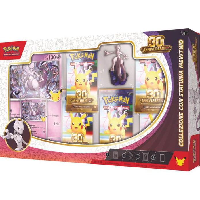 Pokémon 30° Anniversario – Bundle Collezioni con Statuina Mew & Mewtwo (IT)