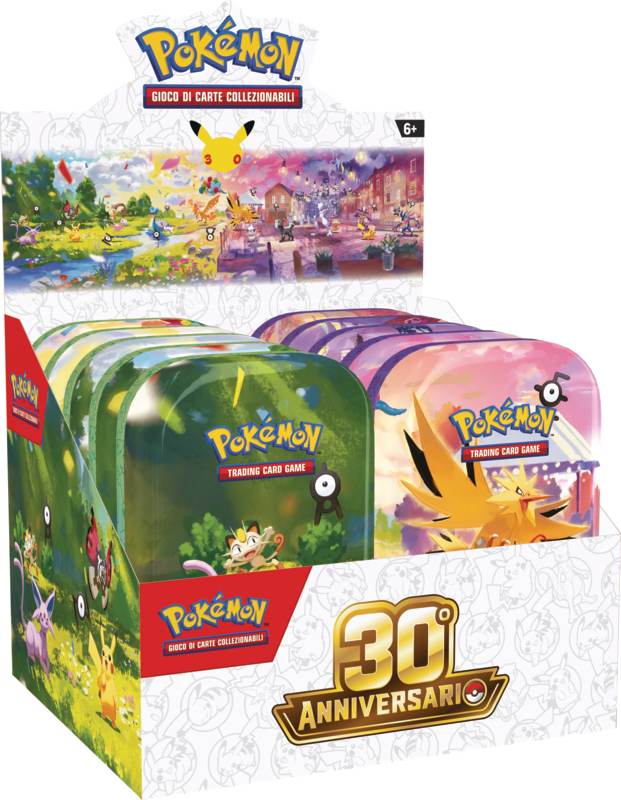 Pokémon 30° Anniversario – Display Completo 10 Mini Tin (IT)