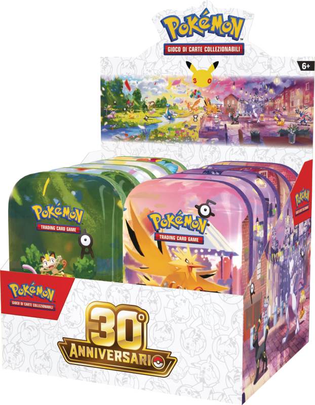 Pokémon 30° Anniversario – Display Completo 10 Mini Tin (IT)