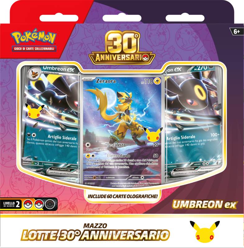 Pokémon 30° Anniversario – Bundle Mazzi Lotte Umbreon-ex & Espeon-ex (IT)