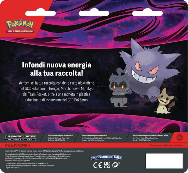 Pokémon Blister 2 Buste Gengar, Marshadow e Mimikyu ITA