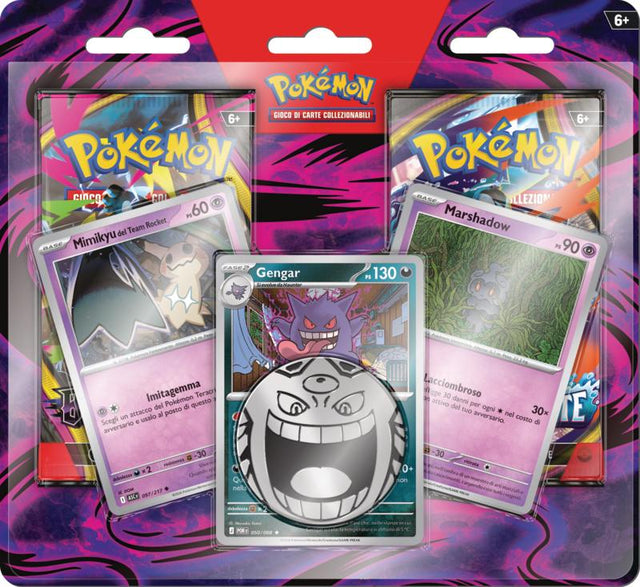 Pokémon Blister 2 Buste Gengar, Marshadow e Mimikyu ITA