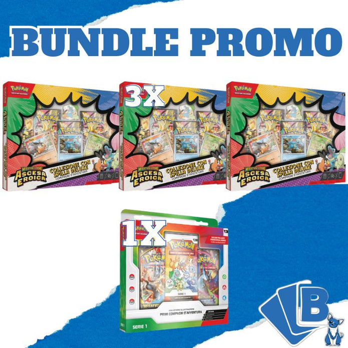 Pokémon Ascesa Eroica Bundle Promo 3x Spilla Primi Compagni ITA The Pokèmon Company