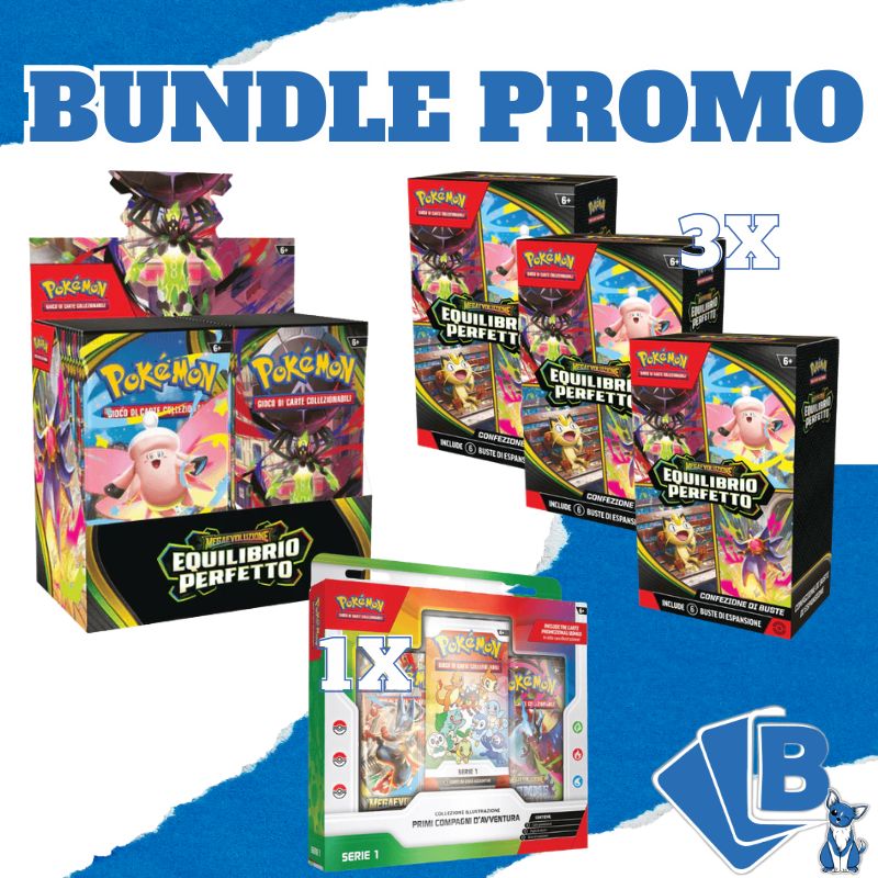 Pokémon Promo Bundle Equilibrio Perfetto Display Box + Primi Compagni + 3 Bundle da 6 ITA