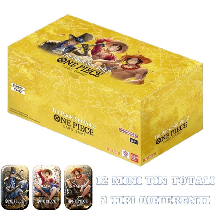 One Piece TCG Tin Pack Set Vol.2 TS02 ENG Display Box 12 Tin