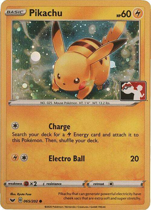 Pikachu Cosmos Holo 065/202 Lega Stamped NM ITA
