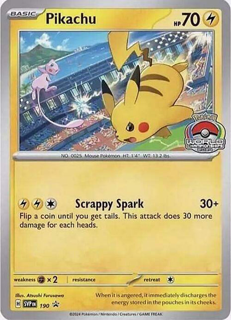 Pikachu SVP 190 Pikachu Stamper World Championship 2024 NM ITA