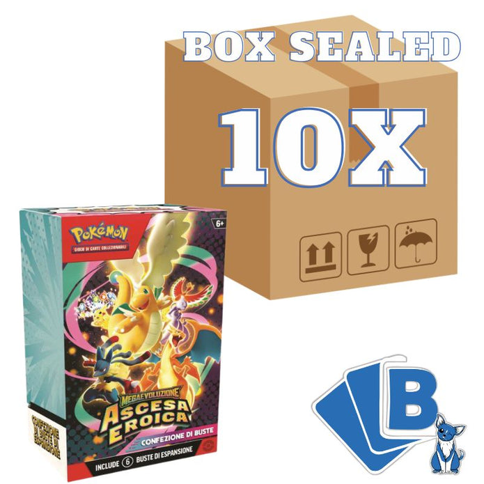 Pokémon Box Sigillato Ascesa Eroica 10x Bundle da 6 Buste 10 Carte ITA
