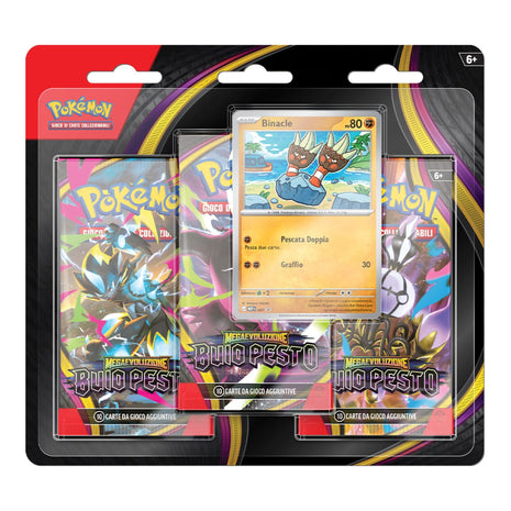 Pokémon Buio Pesto Blister 3 Buste Binacle ITA