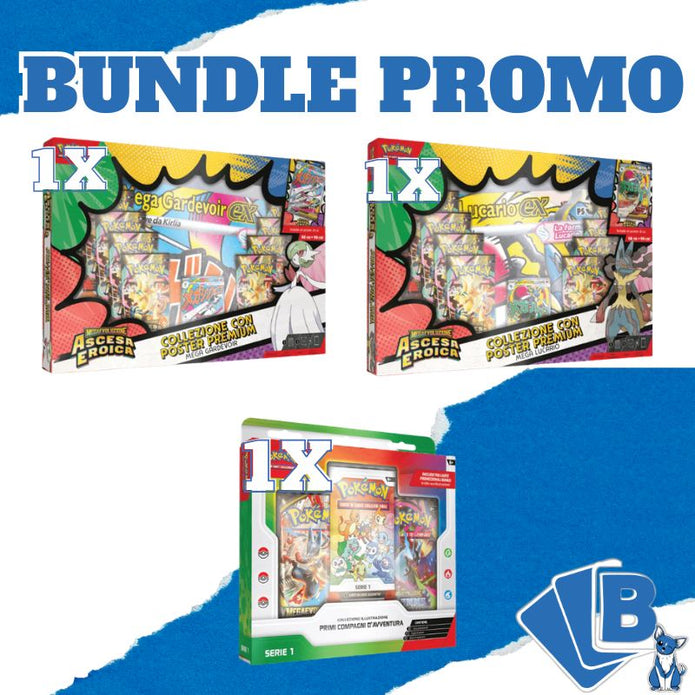 Pokémon Ascesa Eroica Bundle Promo Lucario Gardevoir Primi Compagni ITA The Pokèmon Company