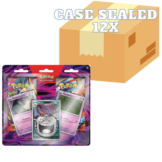 Pokémon Case 12x Blister 2 Buste Gengar, Marshadow e Mimikyu ITA