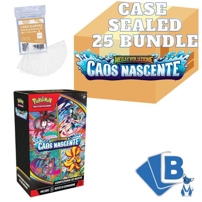 Pokemon Sealed Case 25x Caos Nascente Bundle 6 Buste ITA