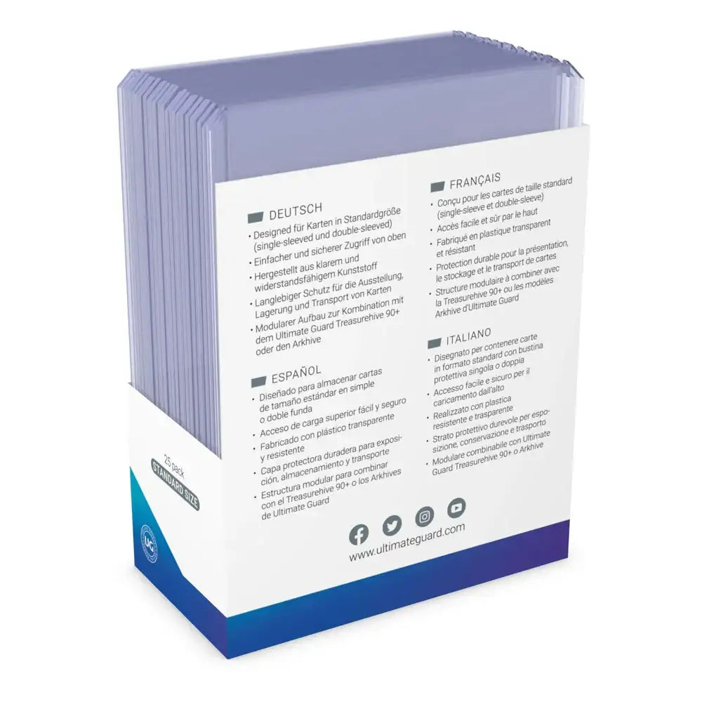 Ultimate Guard Toploader Card Covers Toploading Pack da 25