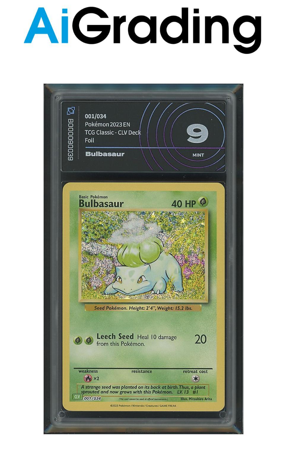 Bulbasaur Tcg Classic 001/034 Gradata AiGrading Voto 9 - B000090039 -