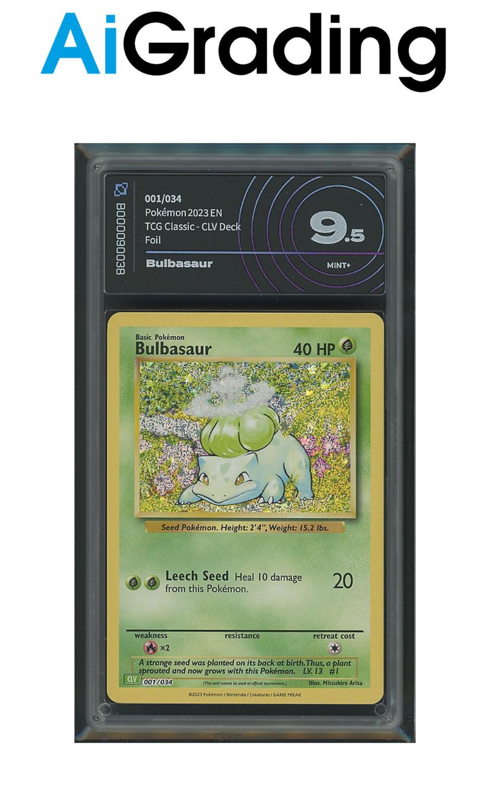 Bulbasaur Tcg Classic 001/034 Gradata AiGrading Voto 9,5 - B000090038 -