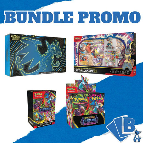 Bundle Promo Pokemon Fiamme Spettrali Mega Charizard Box Bundle Lucario ITA