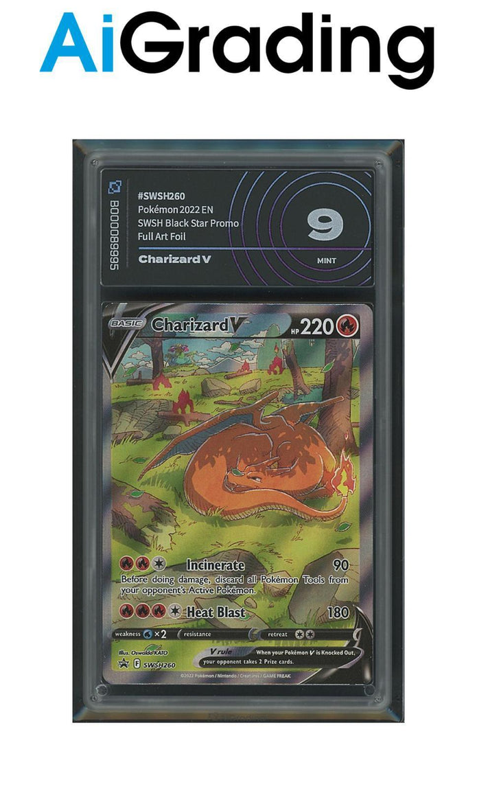 Charizard V Black Star Promo SWSH260 Gradata AiGrading Voto 9 - B000089995