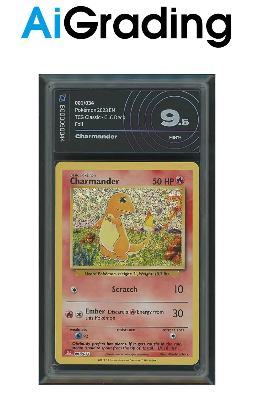 Charmander Tcg Classic 001/034 Gradata AiGrading Voto 9,5 - B000090044