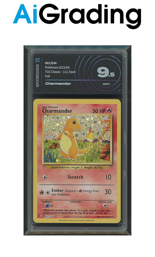 Charmander Tcg Classic 001/034 Gradata AiGrading Voto 9,5 - B000090045 -