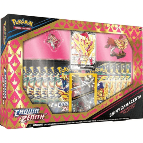 Collezione con Statuina Crown Zenith Shiny Zamazenta ENG