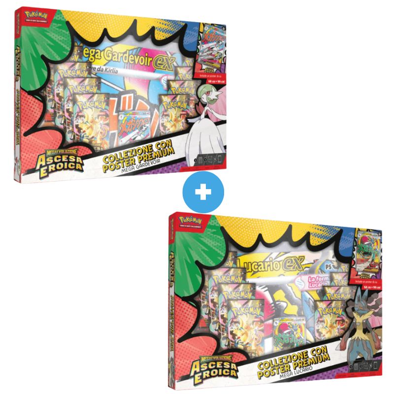 Pokémon Ascesa Eroica Bundle Promo Lucario Gardevoir Primi Compagni Spilla ITA The Pokèmon Company