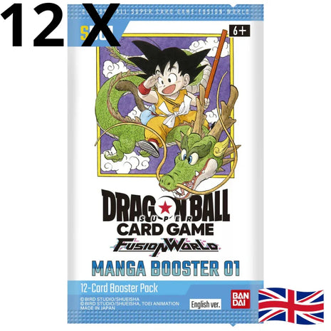 Dragon Ball Fusion World SB01 Manga Booster Pack Bundle 12 Bustine