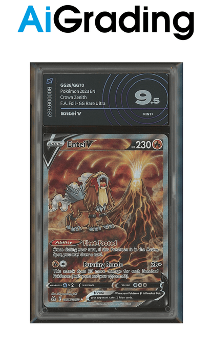 Entei V Full Art Crown Zenith AiGrading Voto 9,5 - B000097637 -