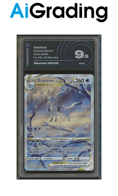 Glaceon Vstar Full Art Crown Zenith AiGrading Voto 9,5 - B000097640