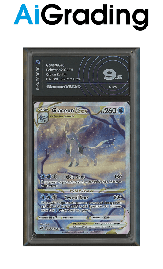 Glaceon Vstar Full Art Crown Zenith AiGrading Voto 9,5 - B000097640 -