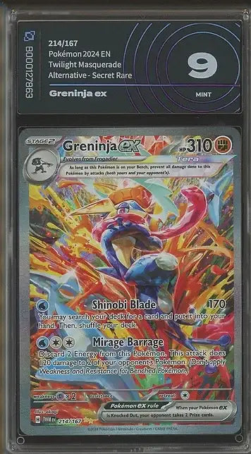 Greninja ex Twilight Masquerade AiGrading 9 - B000127863
