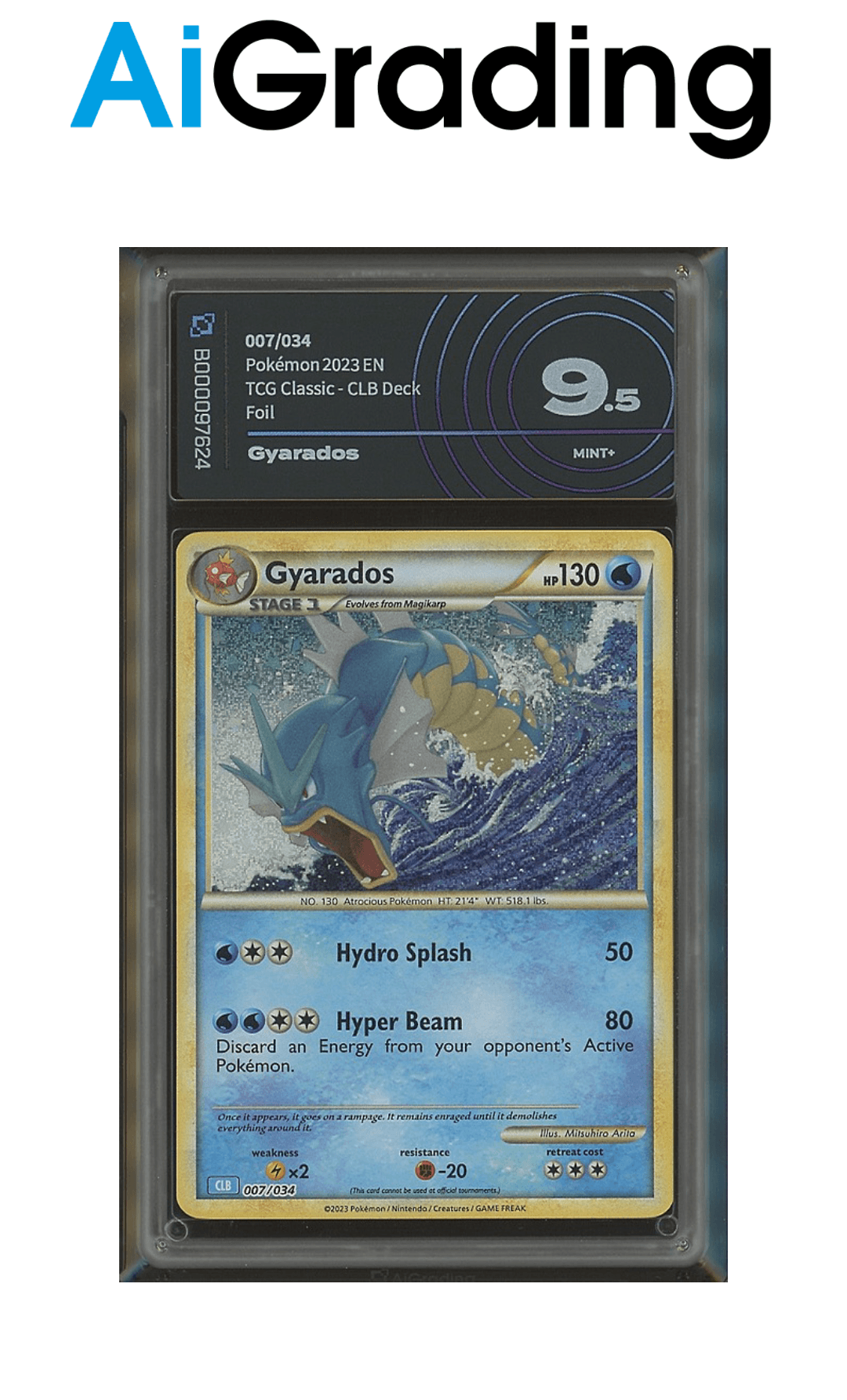 Gyarados TCG Classic Gradata AiGrading Voto 9,5 - B000097624 -