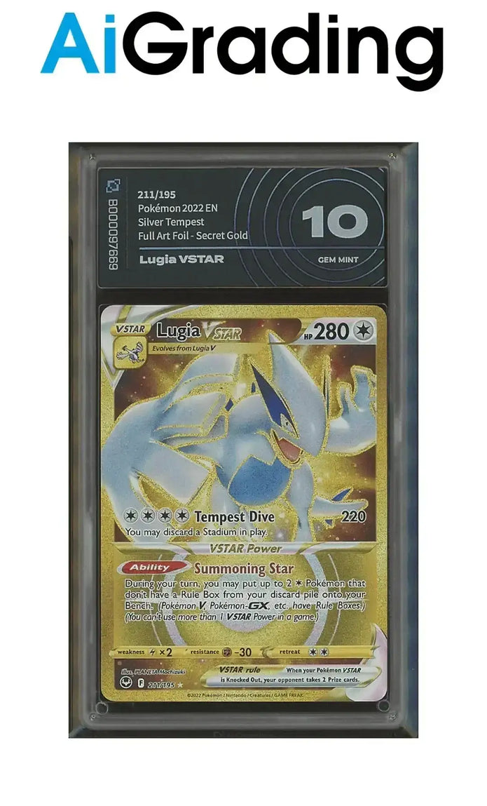 golden lugia pokemon card Lugia V Star Gold Silver Tempest AiGrading Voto 10 - B000097669 - TCG Originale e Sigillato | Spedizione Veloce
