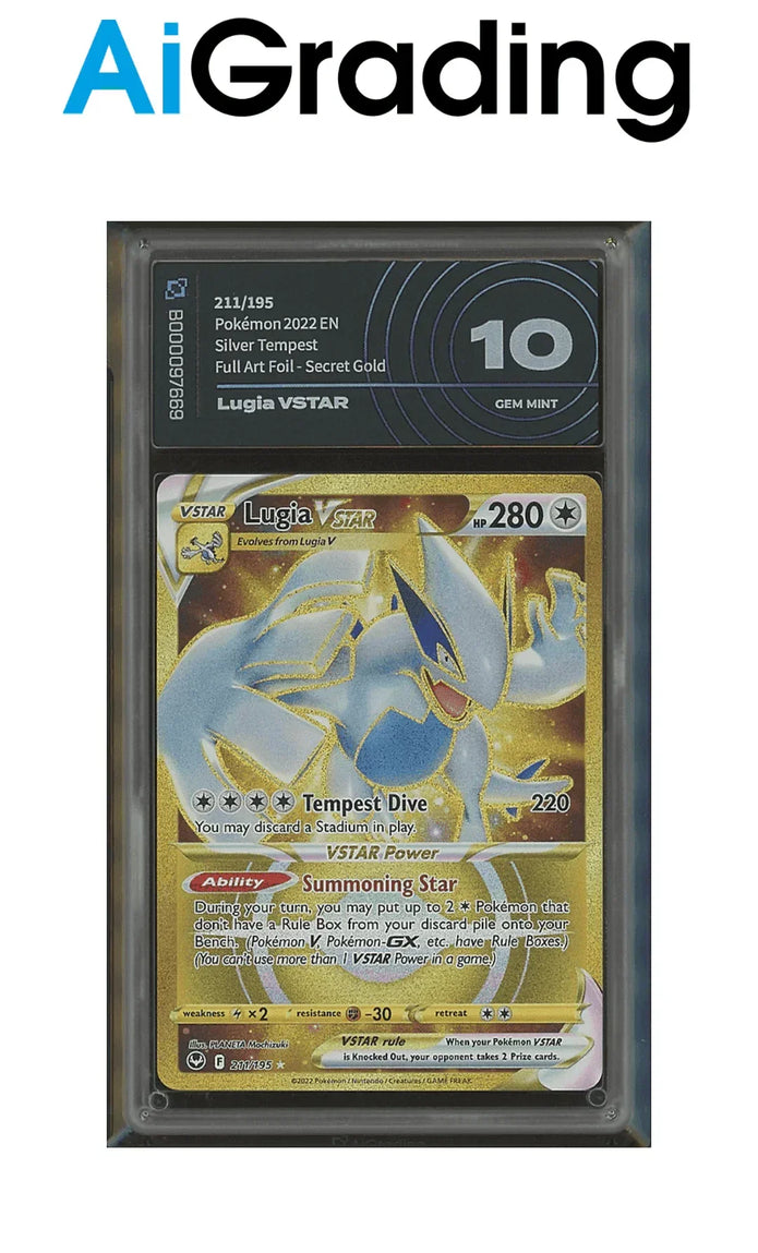 Lugia V Star Gold Silver Tempest AiGrading Voto 10 - B000097669