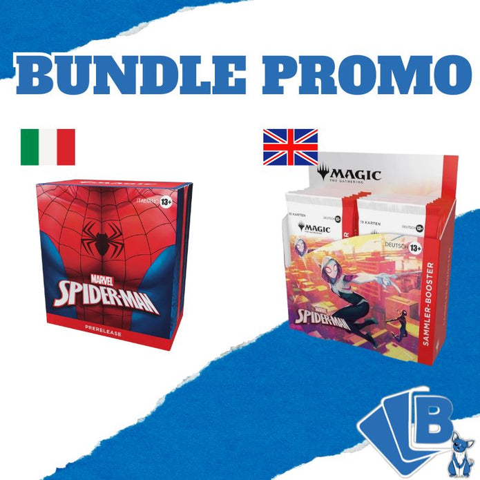 Magic Marvel's Spiderman Bundle Collector's Booster + Prerelease ITA