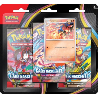 Pokémon Caos Nacente Blister 3 Buste Charmeleon ITA