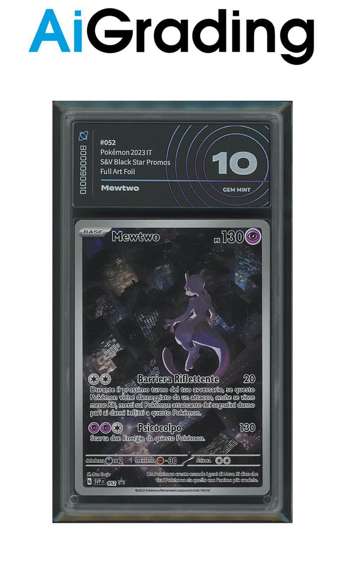 Mewtwo Black Star Promo 052 151 Gradata AiGrading Voto 10 - B000090010