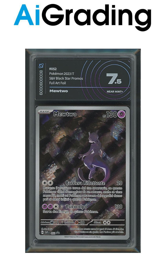 Mewtwo Black Star Promo 052 151 Gradata AiGrading Voto 7,5 - B000090009